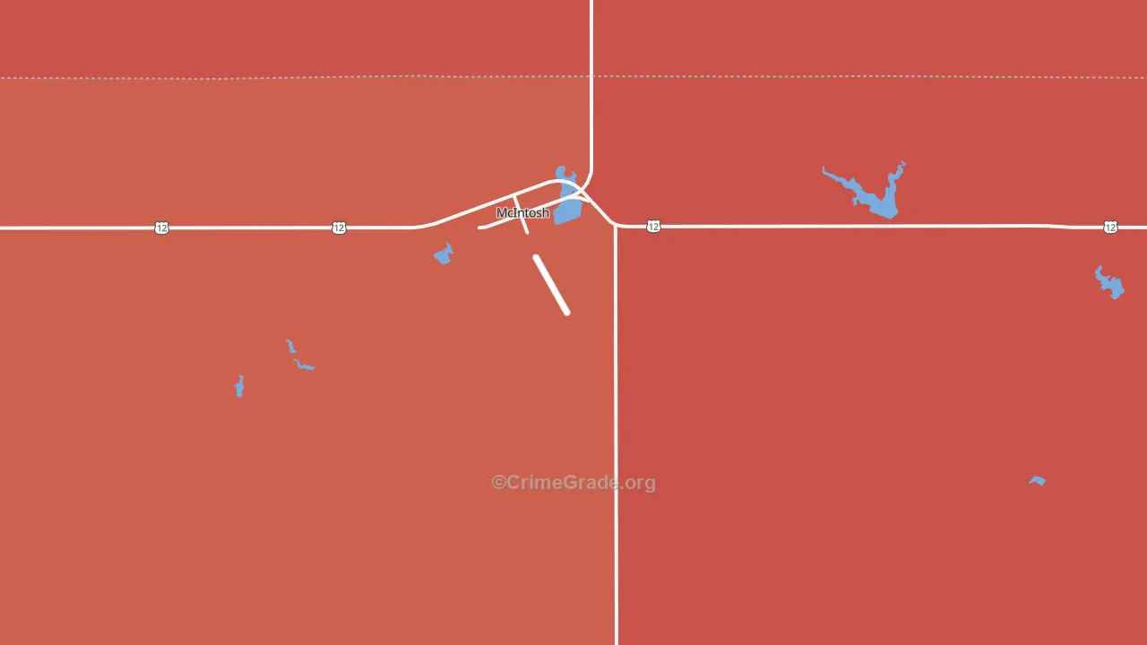 McIntosh, SD Map of Murder Rates