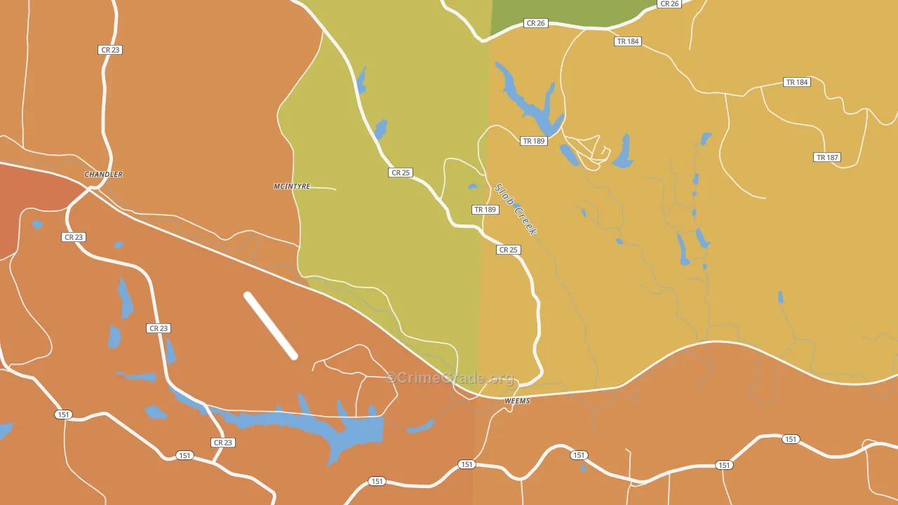 McIntyre, OH Map of Murder Rates