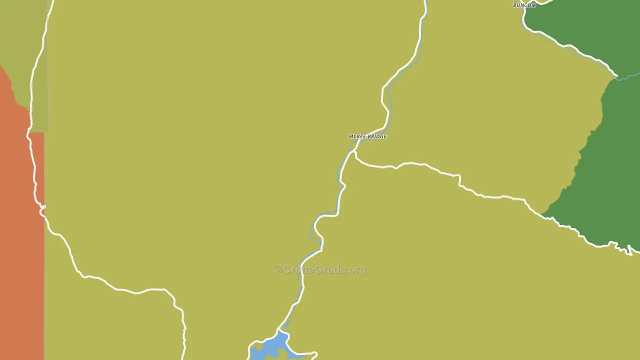 McKee Bridge, OR Map of Murder Rates