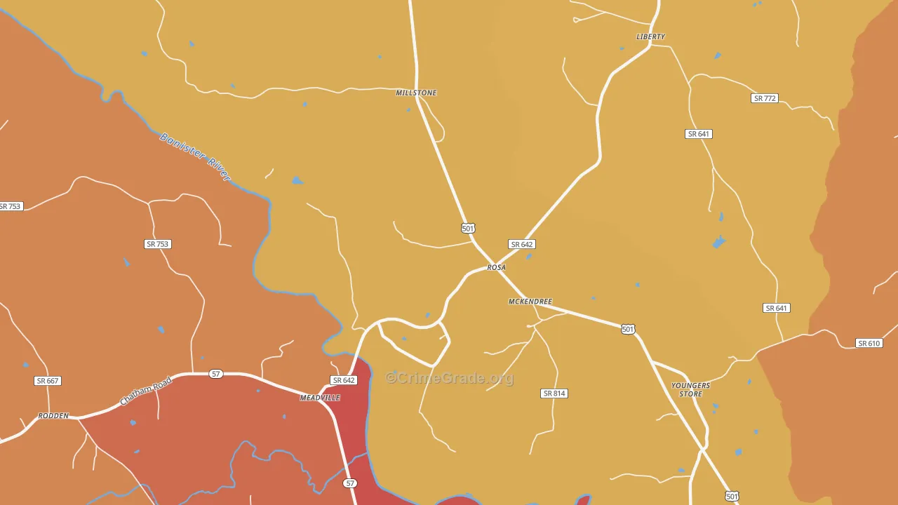 McKendree, VA Map of Murder Rates