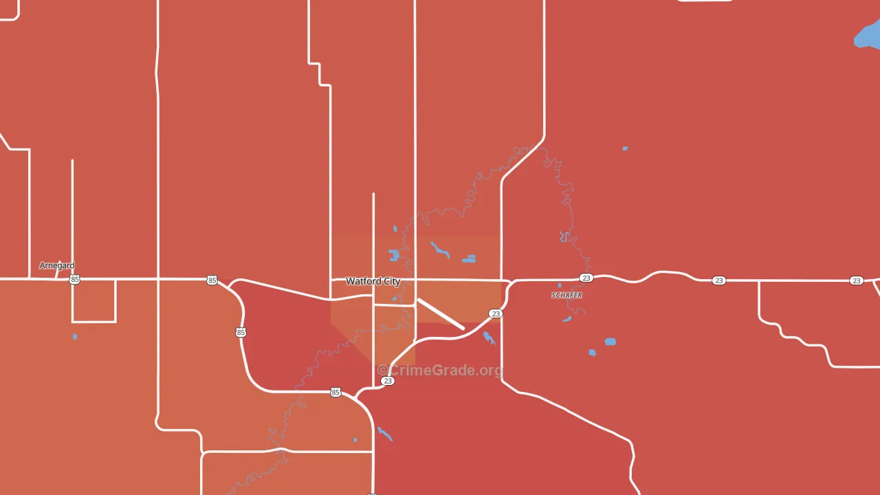 McKenzie County, ND Map of Murder Rates