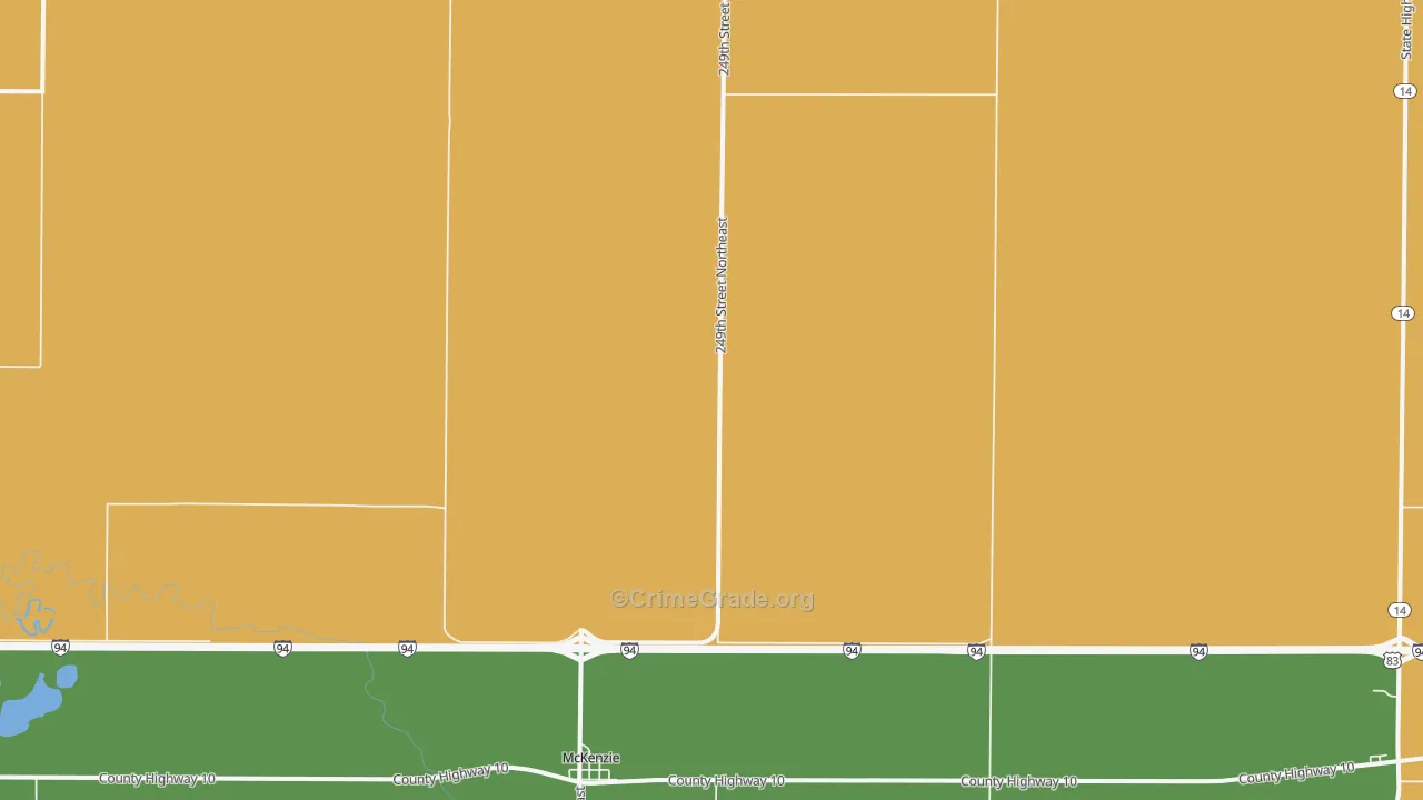 Mckenzie, ND Map of Murder Rates