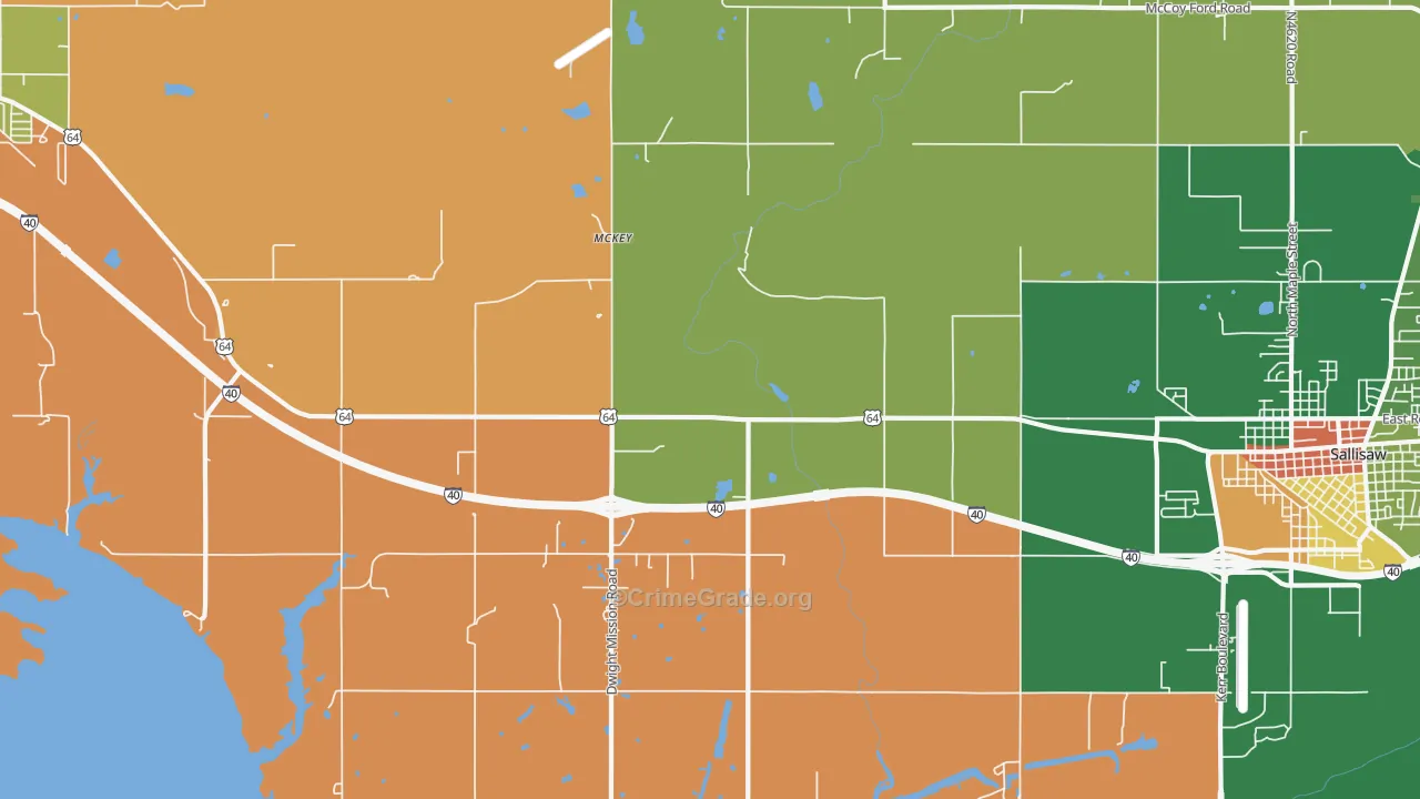 McKey, OK Map of Murder Rates