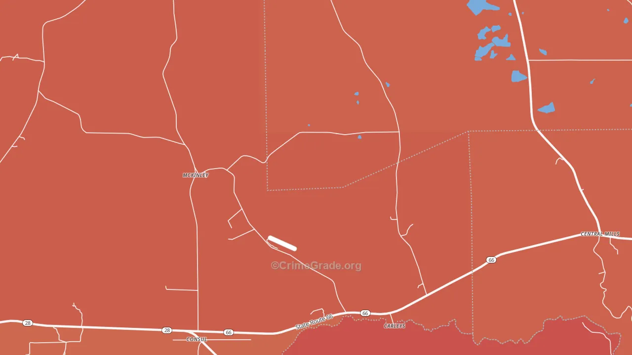 McKinley, AL Map of Murder Rates