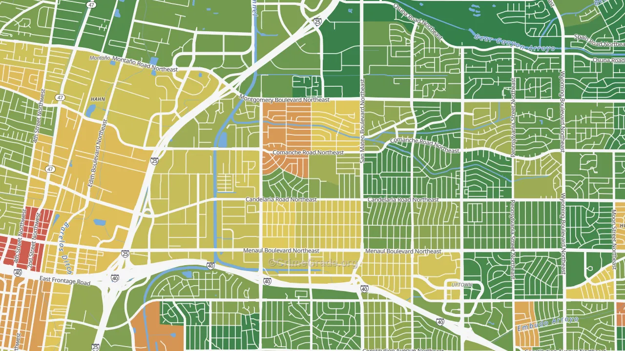 McKinley, Albuquerque, NM Map of Murder Rates
