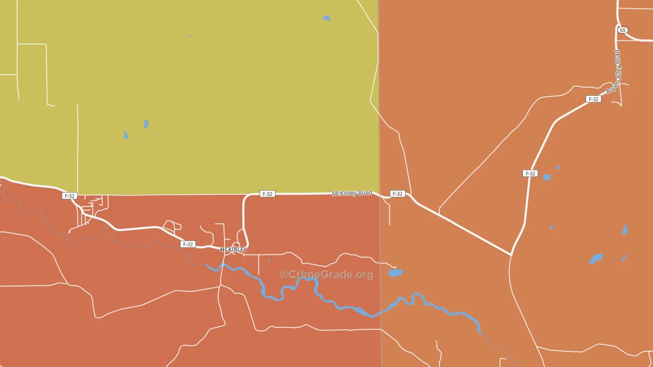 McKinley, MI Map of Murder Rates
