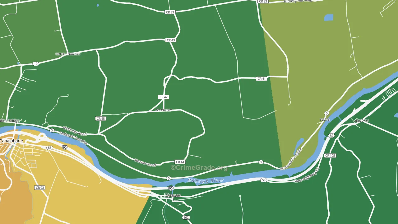 McKinley, NY Map of Murder Rates
