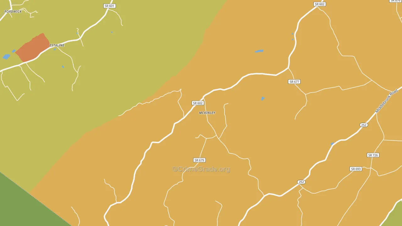 McKinley, VA Map of Murder Rates