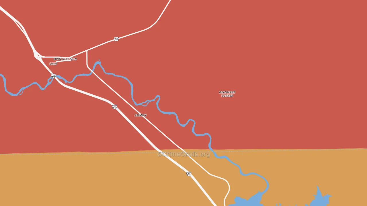 McKinley, WY Map of Murder Rates