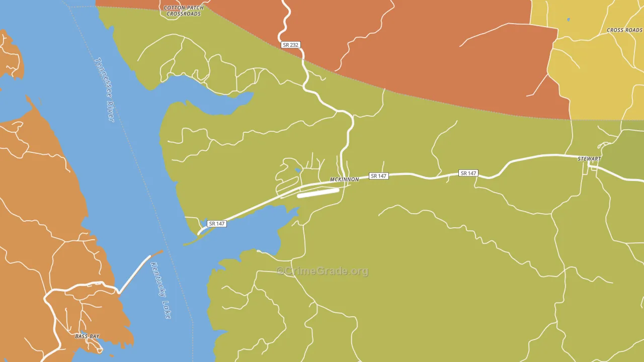 McKinnon, TN Map of Murder Rates