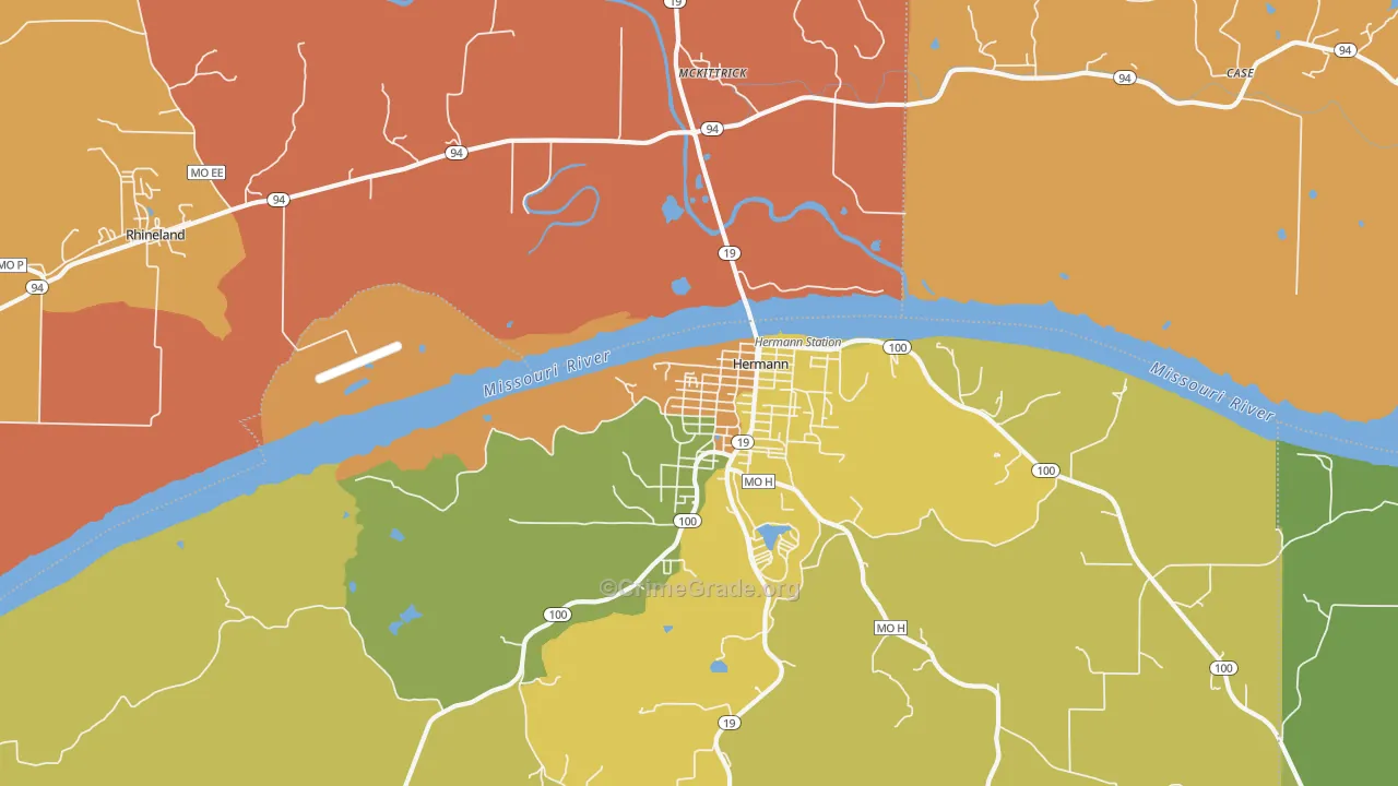 McKittrick, MO Map of Murder Rates