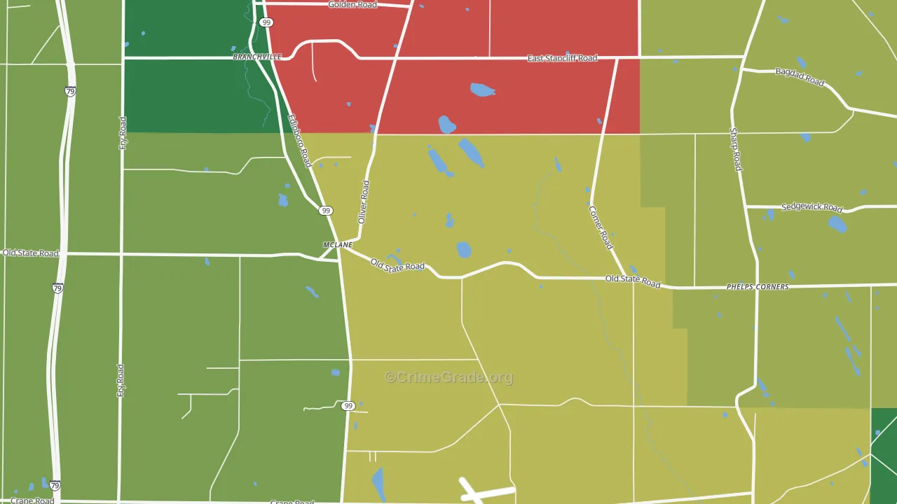 McLane, PA Map of Murder Rates