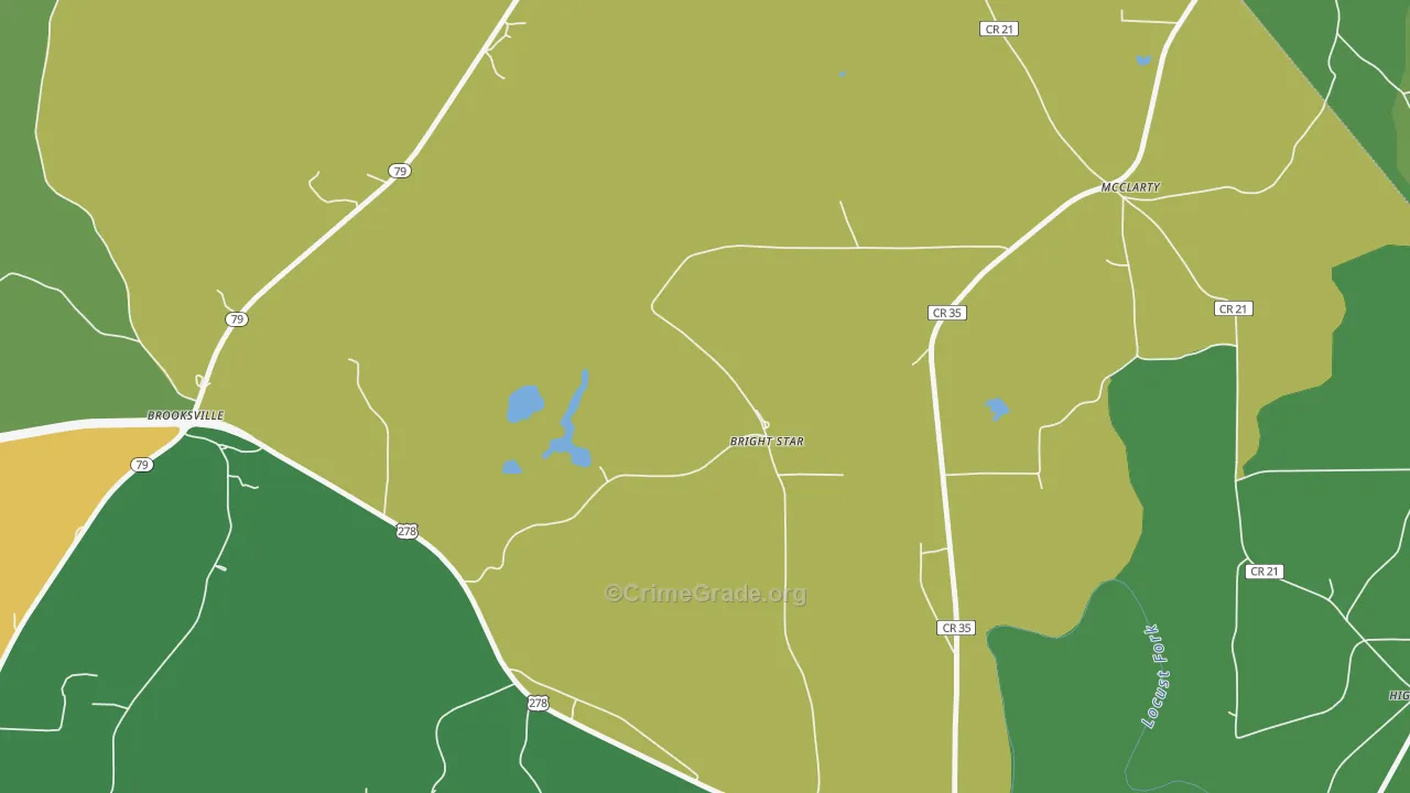 McLarty, AL Map of Murder Rates