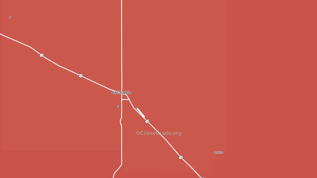 McLaughlin, SD Map of Murder Rates