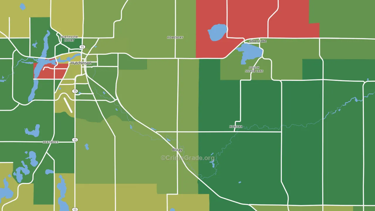 McLeod County, MN Map of Murder Rates