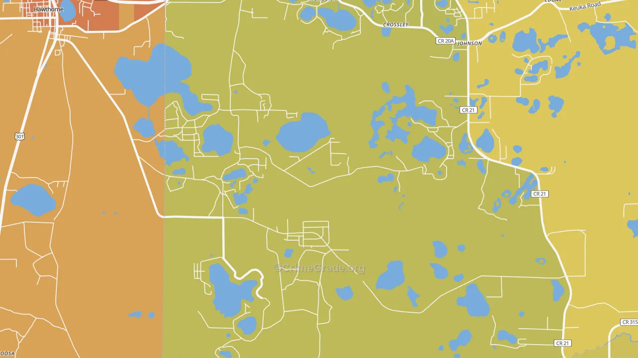 McMeekin, FL Map of Murder Rates