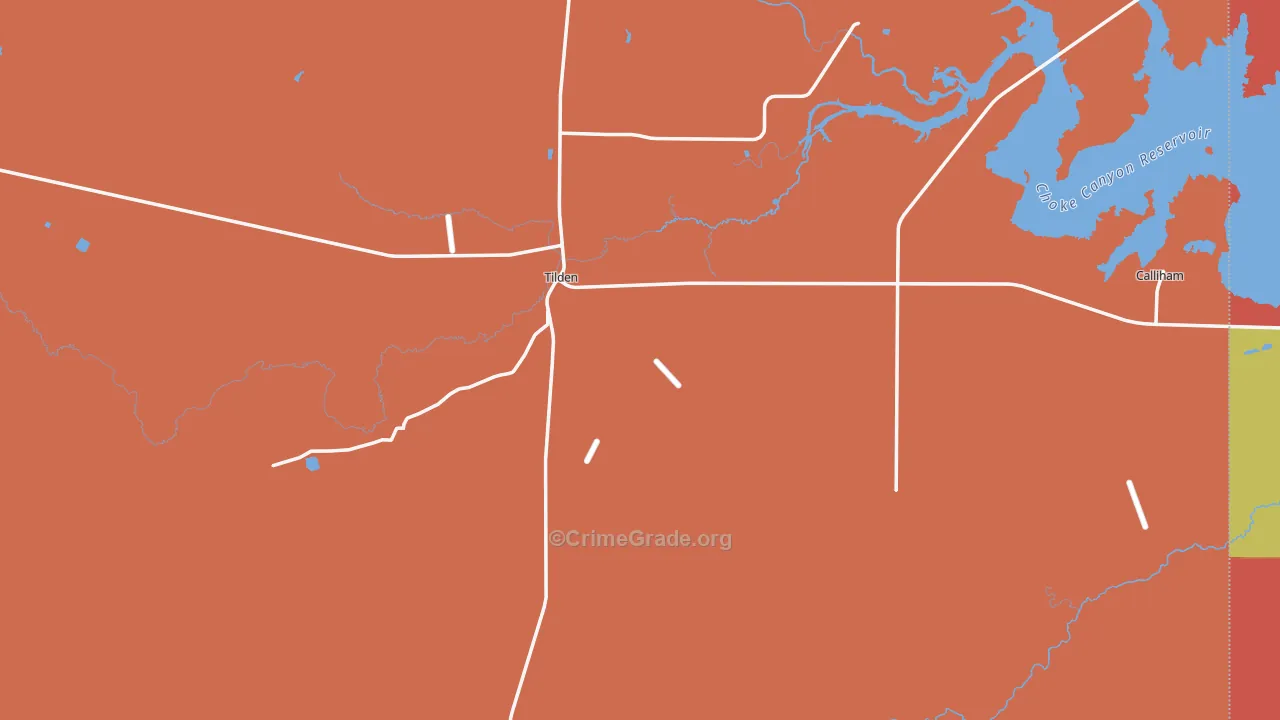 McMullen County, TX Map of Murder Rates