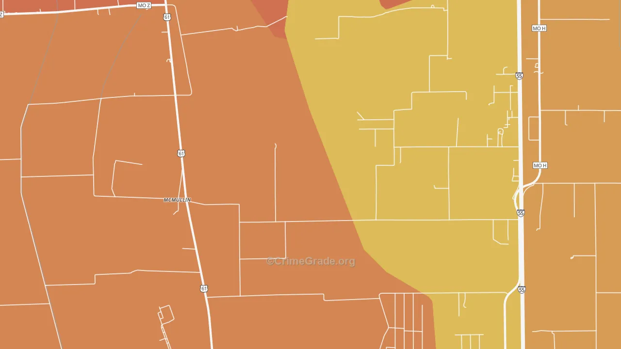 McMullin, MO Map of Murder Rates