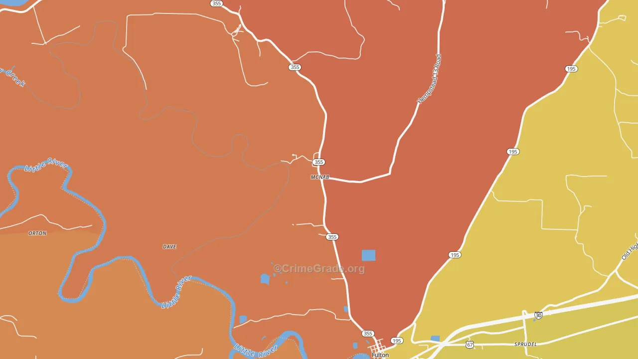 McNab, AR Map of Murder Rates