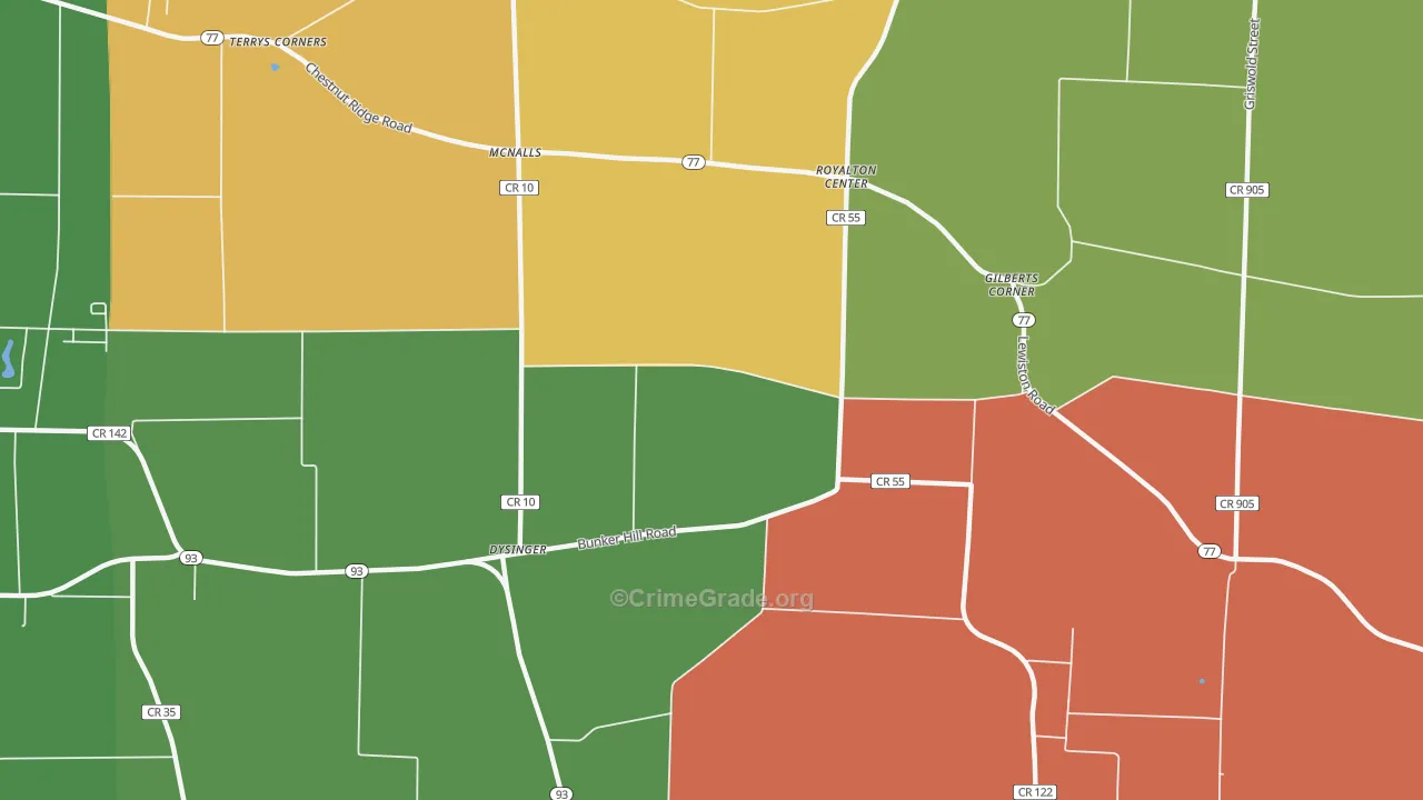 McNalls, NY Map of Murder Rates