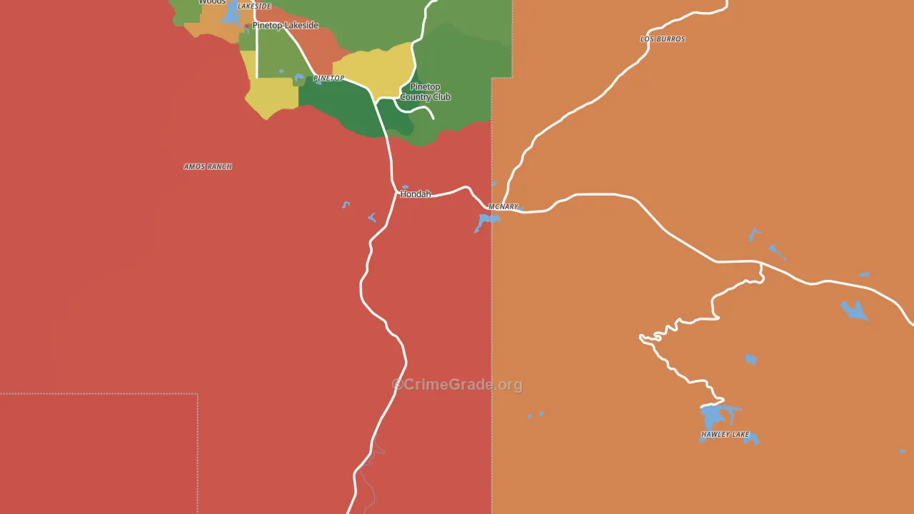 McNary, AZ Map of Murder Rates