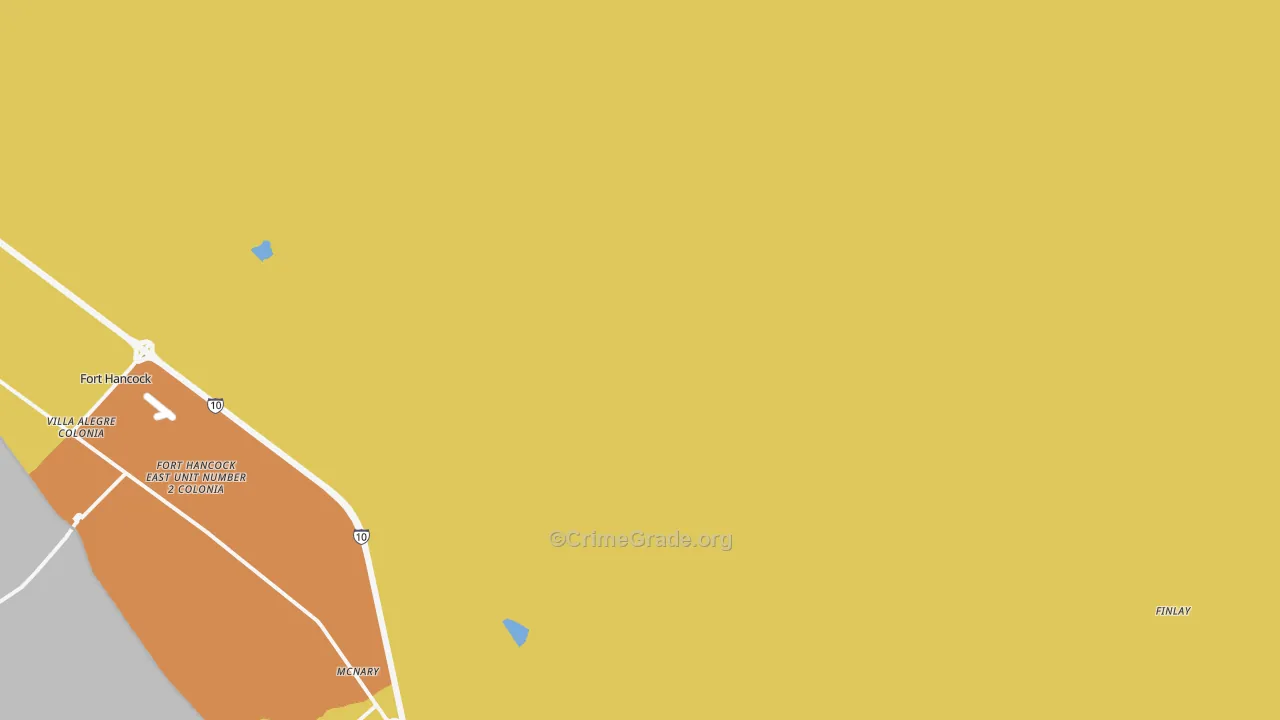 McNary, TX Map of Murder Rates
