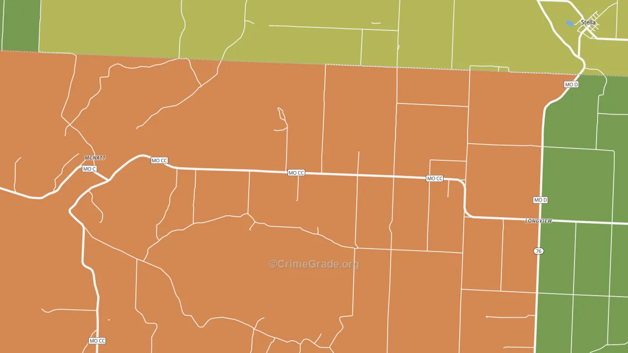 McNatt, MO Map of Murder Rates