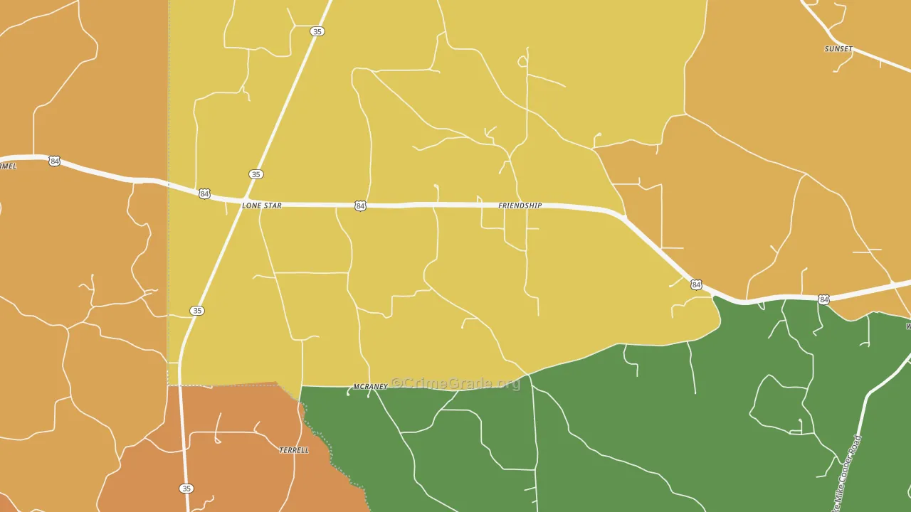 McRaney, MS Map of Murder Rates