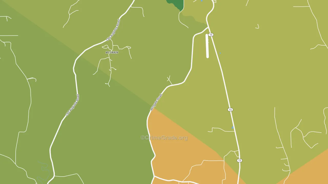 McSwain, MS Map of Murder Rates