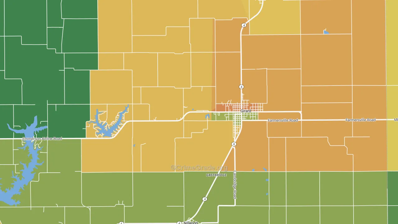 McVey, IL Map of Murder Rates