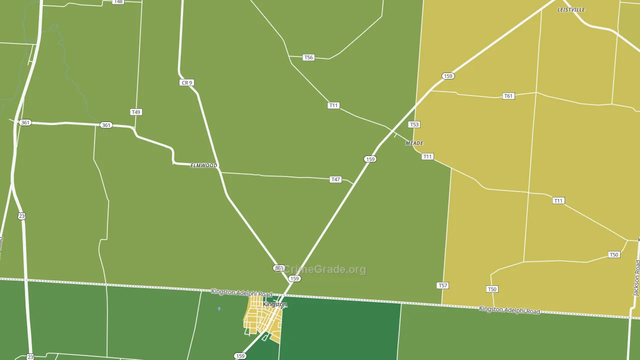 Meade, OH Map of Murder Rates