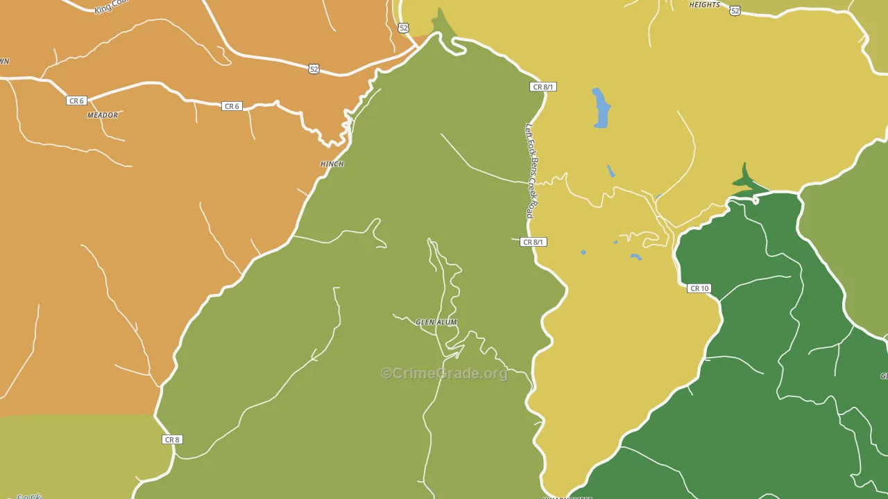 Meador, WV Map of Murder Rates