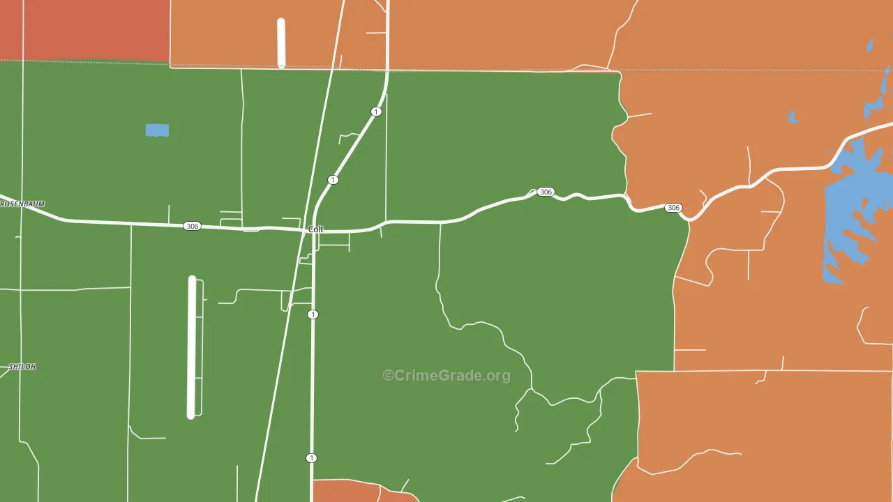 Meadow Cliff, AR Map of Murder Rates