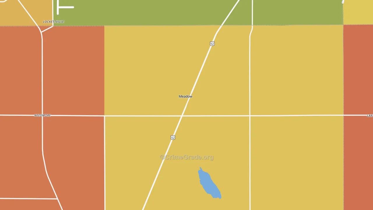 Meadow, TX Map of Murder Rates