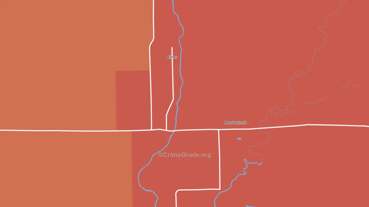 Meadowlands, MN Map of Murder Rates