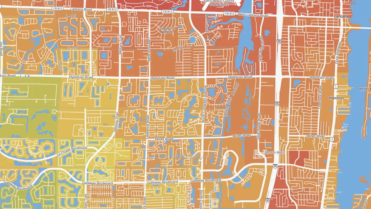 Meadows, Boynton Beach, FL Map of Murder Rates