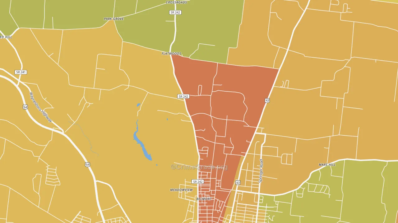 Meadowview, TN Map of Murder Rates
