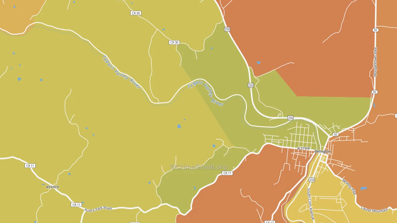 Meadowville, WV Map of Murder Rates