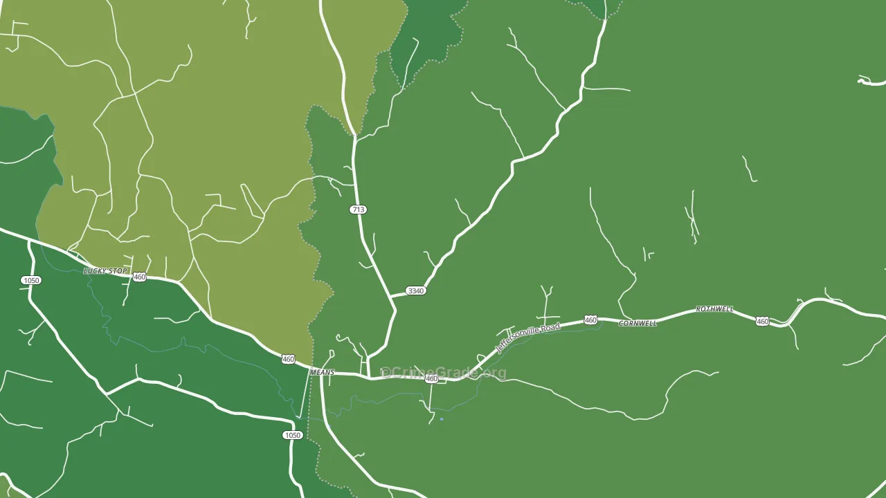 Means, KY Map of Murder Rates