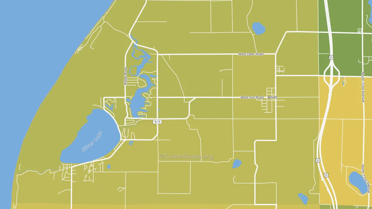 Mears, MI Map of Murder Rates