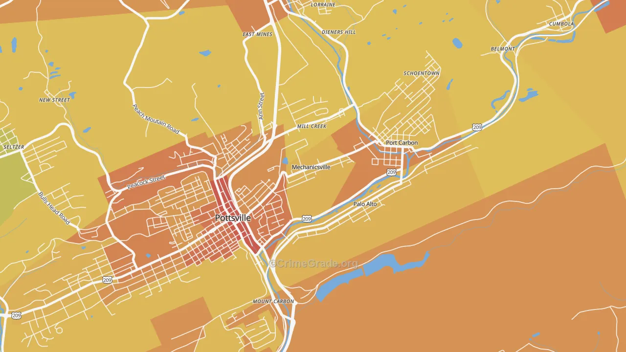 Mechanicsville, PA Map of Murder Rates