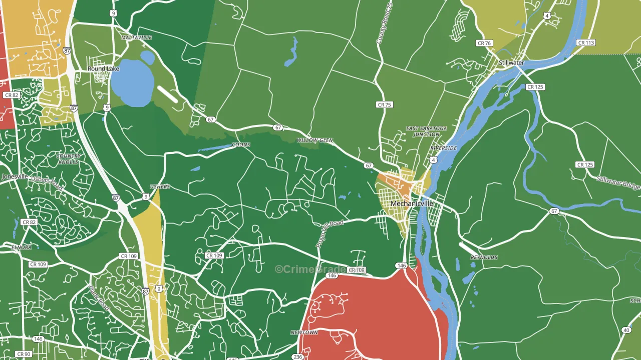 Mechanicville, NY Map of Murder Rates