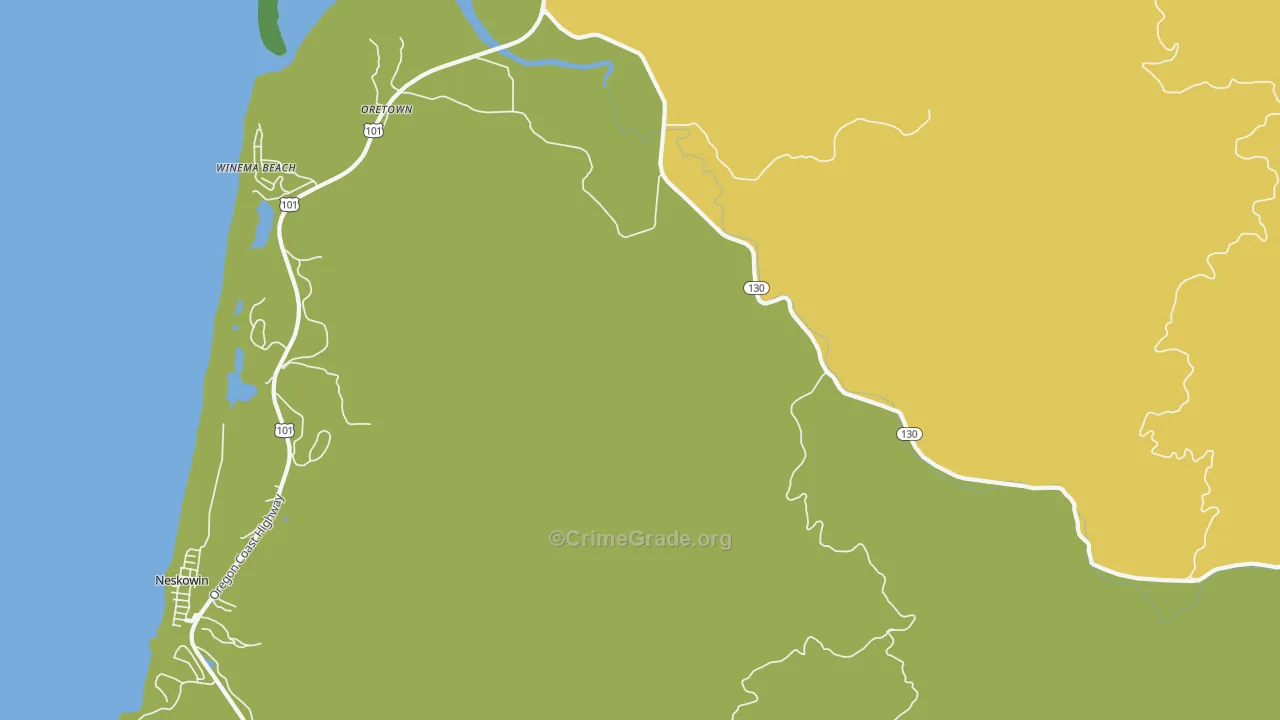 Meda, OR Map of Murder Rates