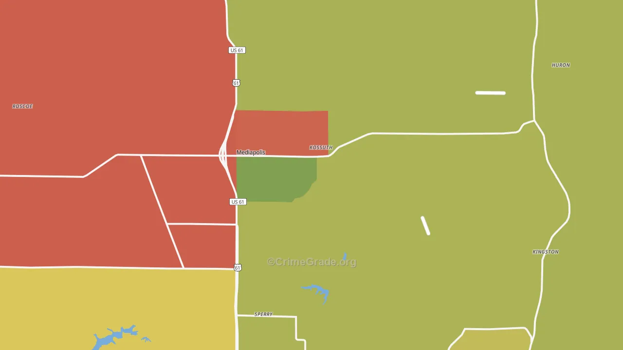Mediapolis, IA Map of Murder Rates