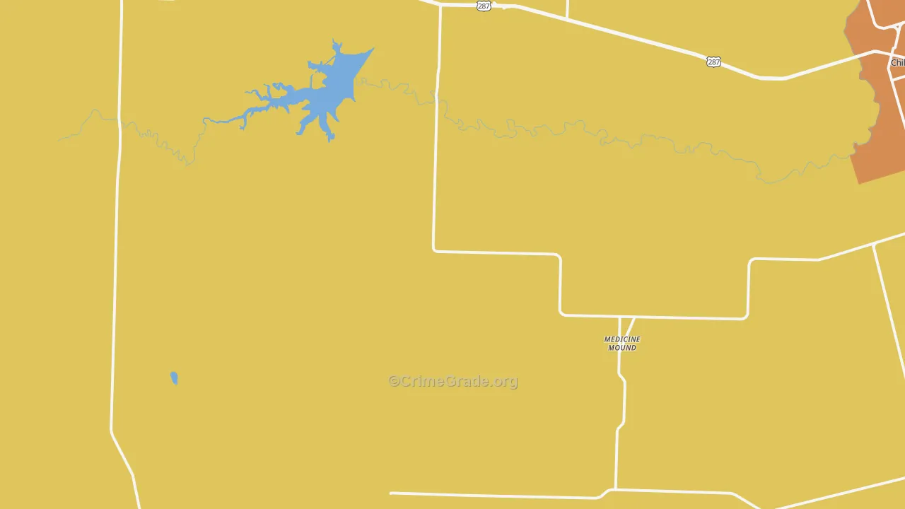 Medicine Mound, TX Map of Murder Rates