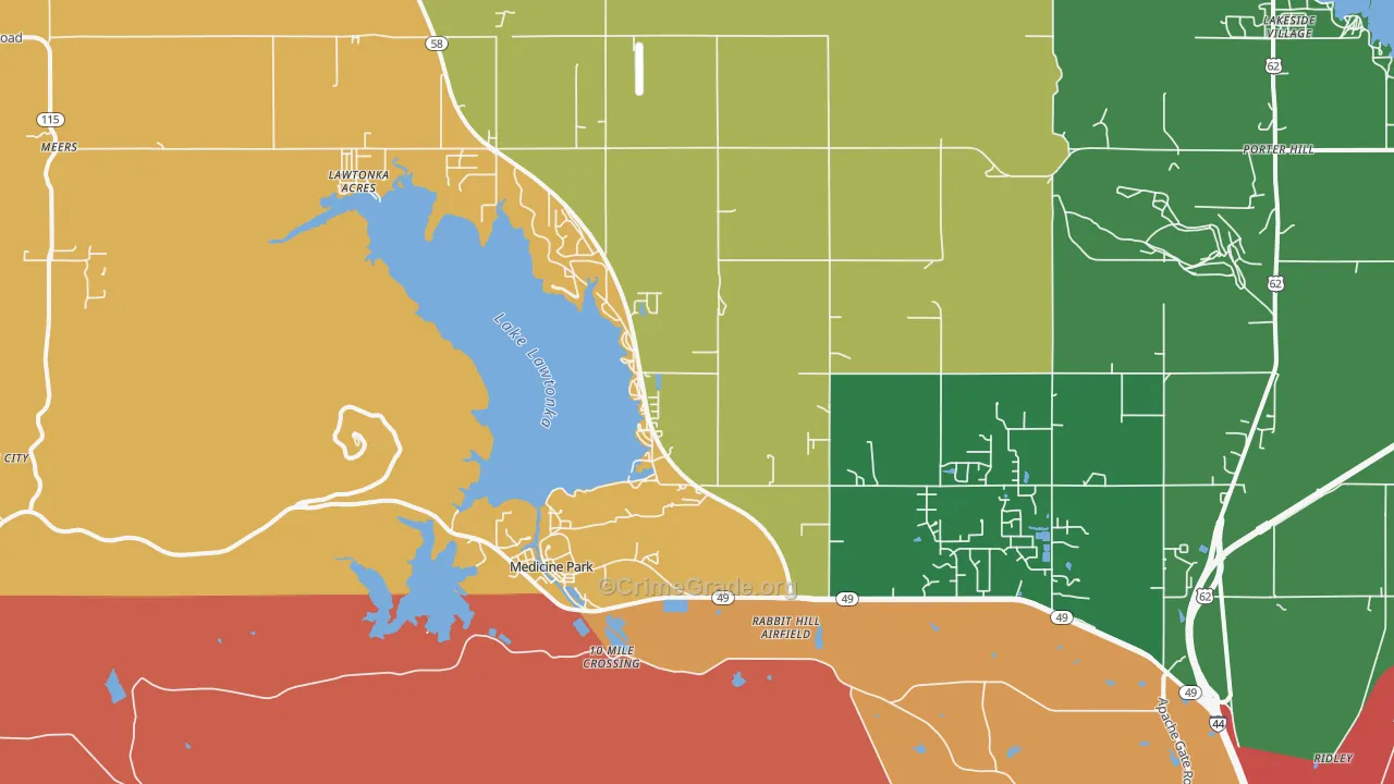 Medicine Park, OK Map of Murder Rates