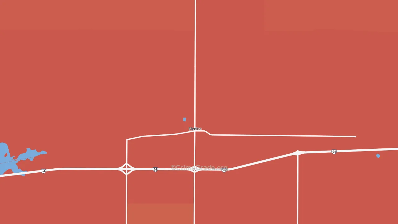 Medina, ND Map of Murder Rates