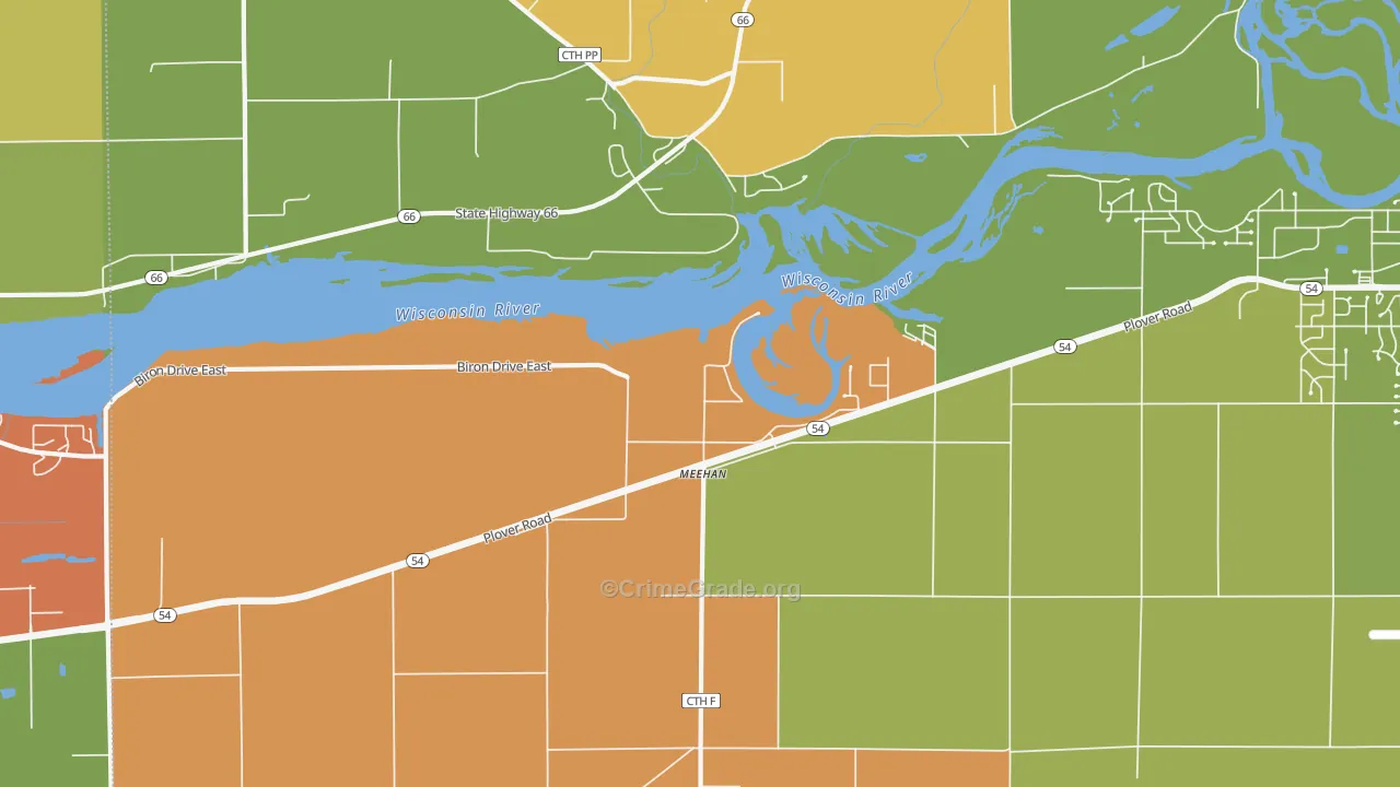 Meehan, WI Map of Murder Rates