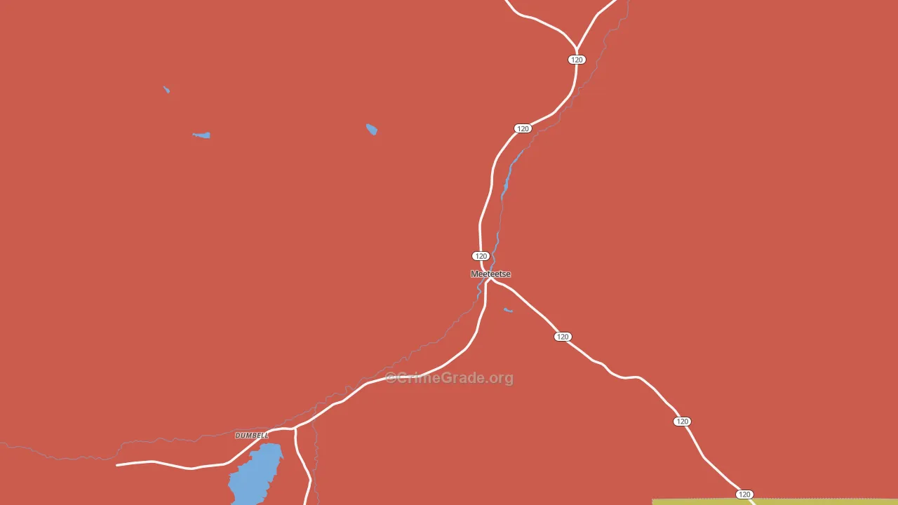 Meeteetse, WY Map of Murder Rates
