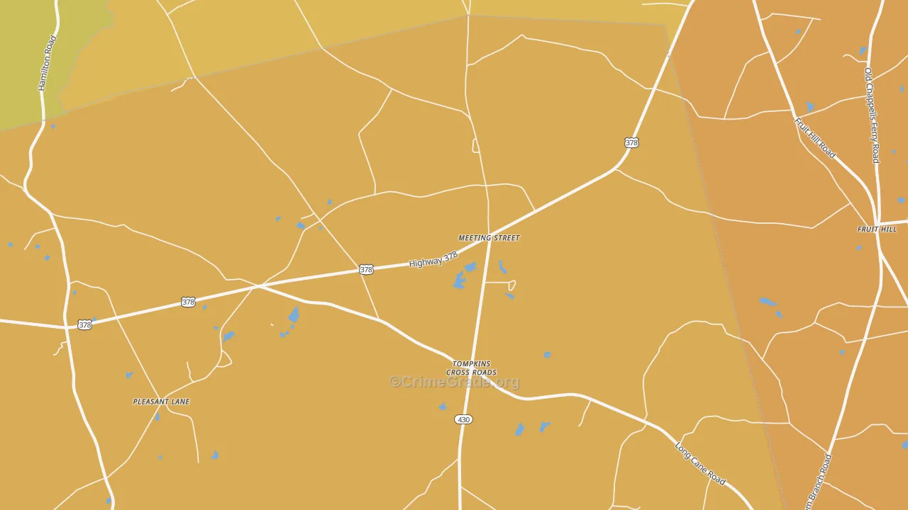 Meeting Street, SC Map of Murder Rates